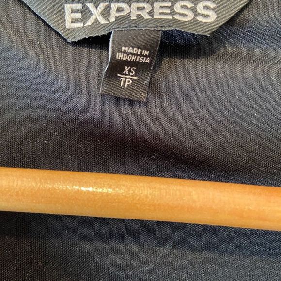 EXPRESS - Black and Blue Feather Romper - Picture 8 of 9